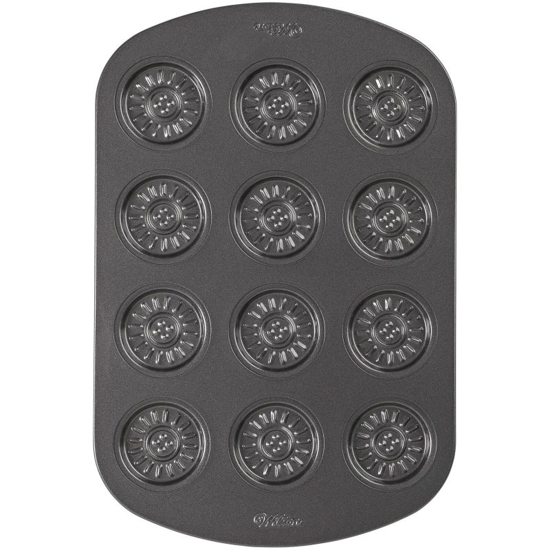 Photo 1 of WILTON 12 CAVITY SANDWICH COOKIE PAN CLASSIC COOKIE SHAPE DISHWASHER SAFE NEW $18.99