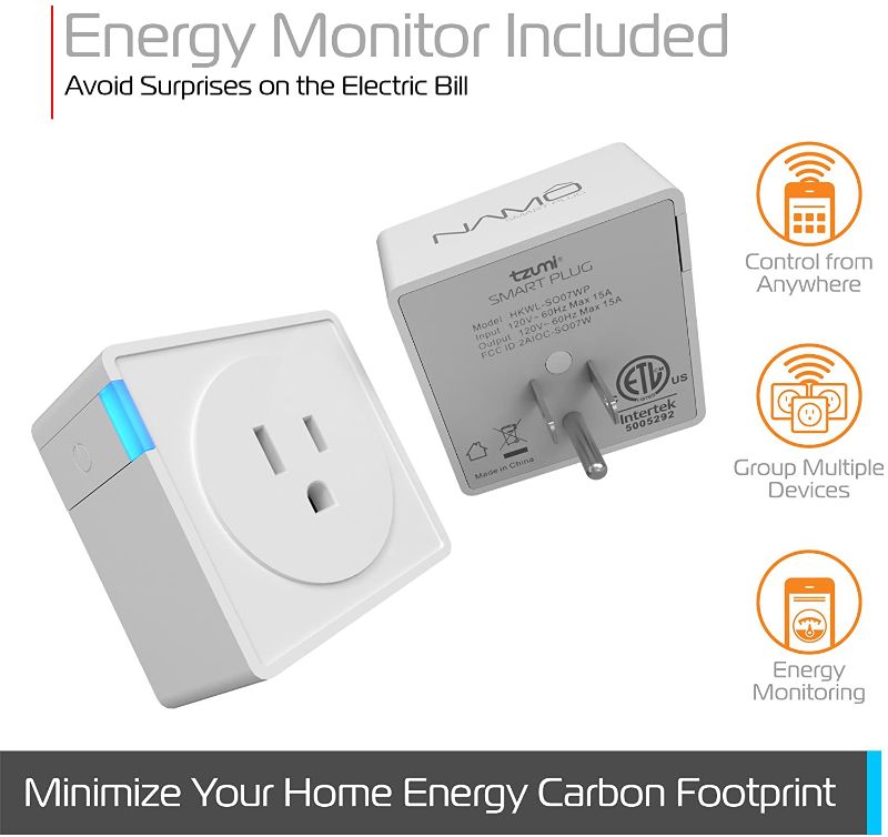 Photo 1 of TZUMI 530AMZ NAMO SMART PLUG WIFI OUTLET SWITCH WITH ENERGY MONITOR AND TIMER CONTROL ANY DEVICE ON APP OR VOICE WORKS WITH ALEXA ECHO AND GOOGLE HOME NO HUM REQUIRED NEW IN BOX
$24.99
