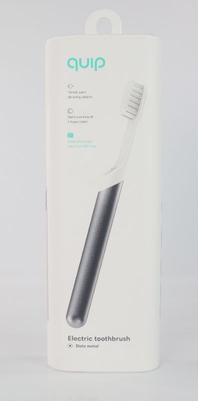 Photo 3 of QUIP TOOTHBRUSH SOFT BRISTLED HEAD SLIM HANDEL TIMED SONIC VIBRATIONS COMES WITH COVER 3 MONTH BATTERY LIFE EXPECTANCY COLOR MAY VAY SLATE OR PINK NEW IN BOX
$45.99