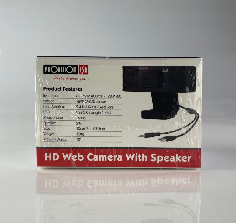 Photo 1 of PROVISION ISR WEBCAM WITH SPEAKER AND MICROPHONE HD PRIVACY COVER COMPATIBLE WITH WINDOWS MAC OS AND ANDROID COLOR LIGHT BLACK SEALED NEW IN BOX $39.99