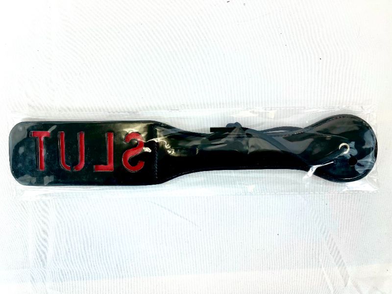 Photo 2 of LUXURY ADULT FETISH PADDLE LEATHER SLUT DESIGN WITH WRIST WRAP FOR SECURE GRIPPING NEW IN BOX $29