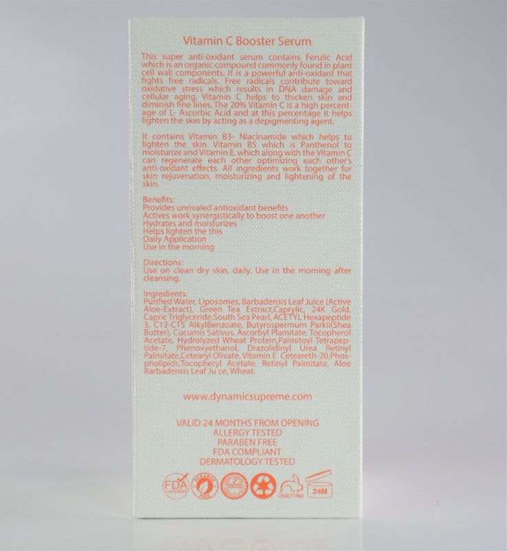 Photo 3 of MSRP $1140 : VITAMIN C BOOSTER PREVENTS LOSS OF ELASTICITY REINFORCES NATURAL TIGHTNESS SMOOTHS OVER CREPEY SKIN MOISTURIZES AND WORKS AGAINST DEPGMENTING NEW