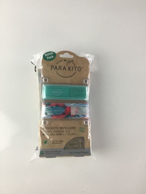 Photo 2 of PARAKITO MOSQUITO REPELLENT WRIST BANDS PACK OF 2 WITH 2 REFILL PELLETS PLUS PARAKITO MOSQUITO ROLL ON GEL .67 OZ NEW IN PACKAGE
$19.5
