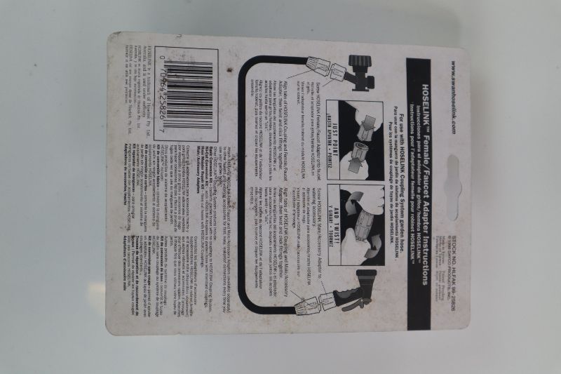 Photo 2 of SWAN 2 PACK GARDEN HOSES LINKS WITH STANDARD COUPLINGS REMOVED OR TO ADD NEW HOSE LENGTH WITH NO COUPLING ATTACHMENTS USE ON 5/8 IN OR 1/2 IN GUARANTEED NOT TO LEAK PACKAGE SLIGHTLY DIRTY PRODUCT NEW
$14.99