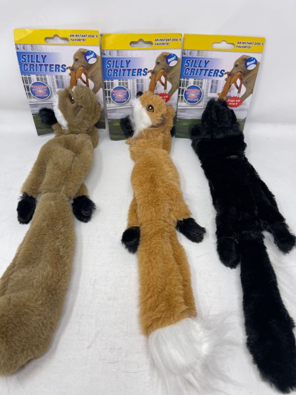 Photo 2 of THREE 20IN LONG  OF DOG TOYS WITH SQUEAK INSIDE OF TAIL DOGS WILL LOVE IT SET OF 3 NEW 
$34.99
