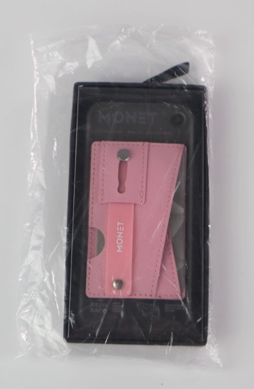 Photo 1 of LIGHT PINK MONET 3 IN 1 ADHESIVE PHONE WALLET AND KICKSTAND 3.75IN X 2.25IN X 0.1INCH DOES NOT ADHERE TO GLASS NEW $9.99