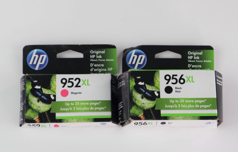 Photo 1 of HP XL MAGENTA 952 AND BLACK 956 INK BOTH INKS USE OFFICE JET PRO 7720 7740 8210 8216 8710 8715 8725 8730 8740 NEW $91.88