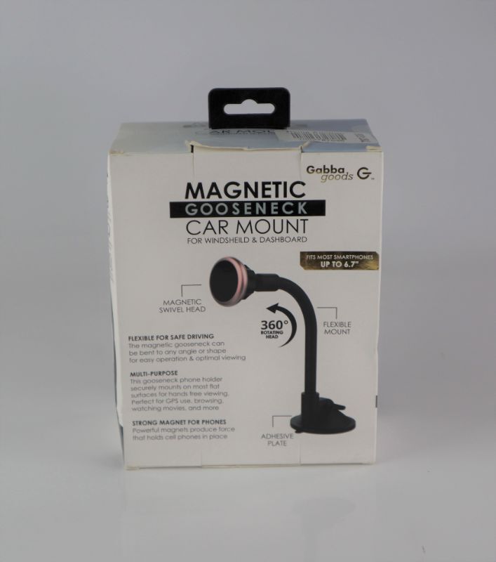 Photo 2 of GABBAGOODS MAGNETIC GOOSENECK CAR MOUNT FLEXIBLE 360 DEGREEROATING HEAD NEW $16.99