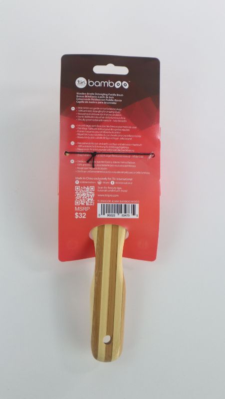 Photo 2 of WOODEN BAMBOO BRISTLE DETANGLING PADDLE BRUSH ANTI STATIC MASSAGE ACUPRESSURE TIPS IMPROVES CIRCULATION WIDE BRISTLES FOR LESS BREAKAGE ECO FRIENDLY NEW $24.99