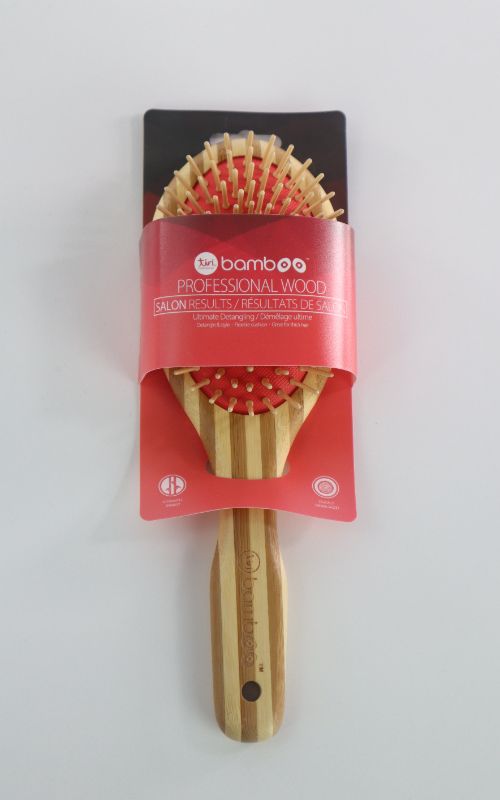 Photo 1 of WOODEN BAMBOO BRISTLE DETANGLING PADDLE BRUSH ANTI STATIC MASSAGE ACUPRESSURE TIPS IMPROVES CIRCULATION WIDE BRISTLES FOR LESS BREAKAGE ECO FRIENDLY NEW $24.99