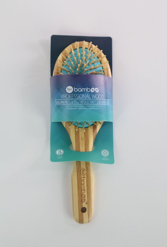Photo 1 of WOODEN BAMBOO BRISTLE DETANGLING PADDLE BRUSH ANTI STATIC MASSAGE ACUPRESSURE TIPS IMPROVES CIRCULATION WIDE BRISTLES FOR LESS BREAKAGE ECO FRIENDLY NEW $24.99