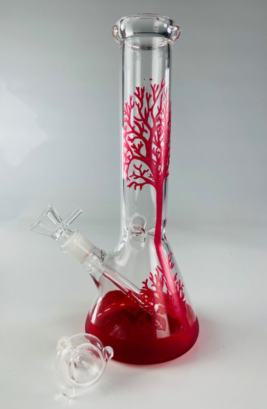 Photo 1 of RED TREE WATER PIPE RED BASE ICE CATCHER INCLUDES ONE STEM AND TWO BOWLS NEW IN BOX $55
