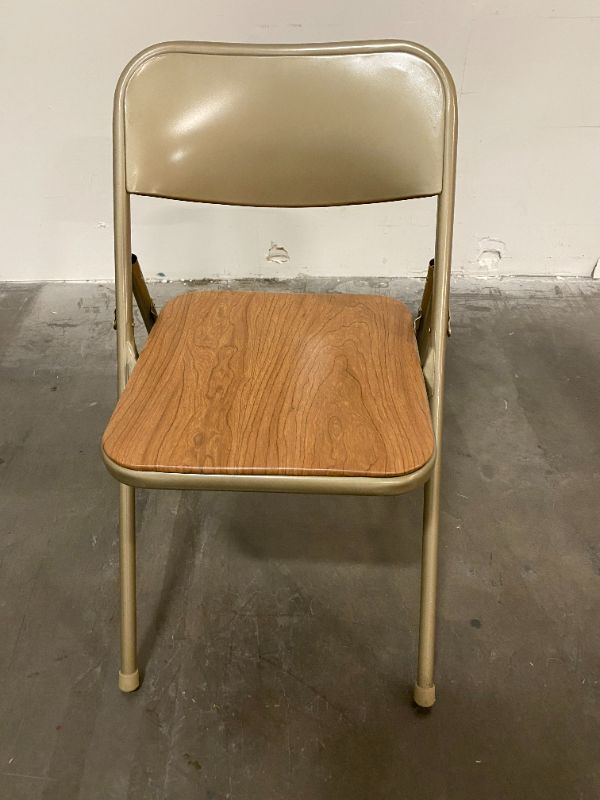 Photo 5 of SET OF 3 BROWN CHAIRS TWO DARK BROWN AND ONE LIGHT BROWN WITH WOOD SEAT USED CONDITION 