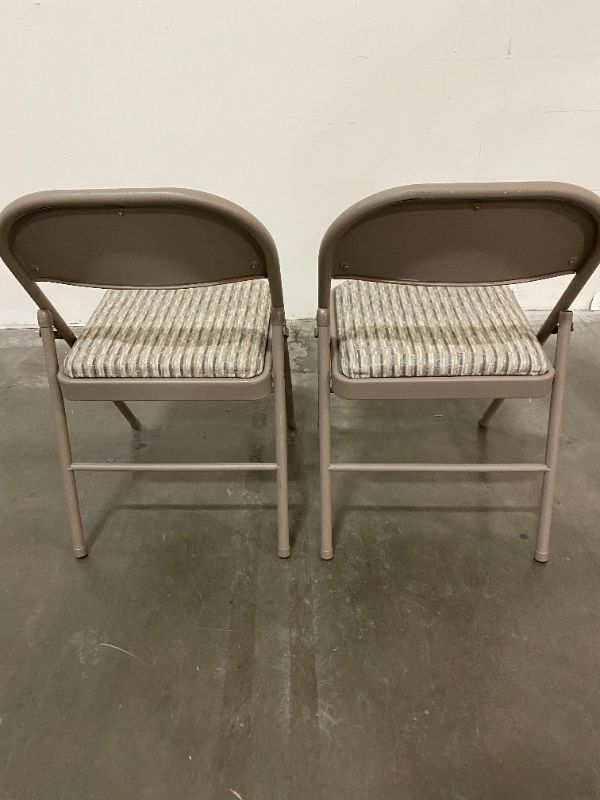 Photo 4 of SET OF 2 GREY FOLDING CHAIRS USED CONDITION
