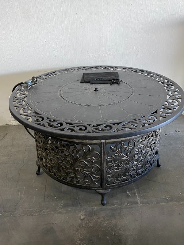 Photo 2 of 46 INCH WIDTH 24 INCH HIGH BRONZE ALUMINUM PROPANE GAS FIRE PIT TABLE