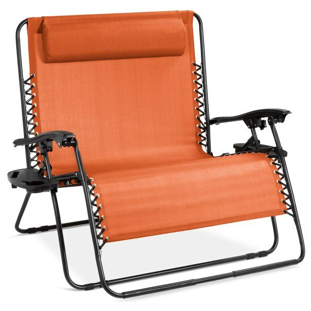 Photo 1 of 2-PERSON DOUBLE WIDE OUTDOOR FOLDING ZERO GRAVITY CHAIR PATIO LOUNGER  USED CONDITION
