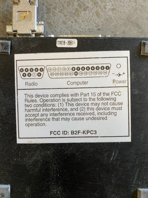Photo 3 of RADIO TRANSMITTER FCC ID B2F-KPC3