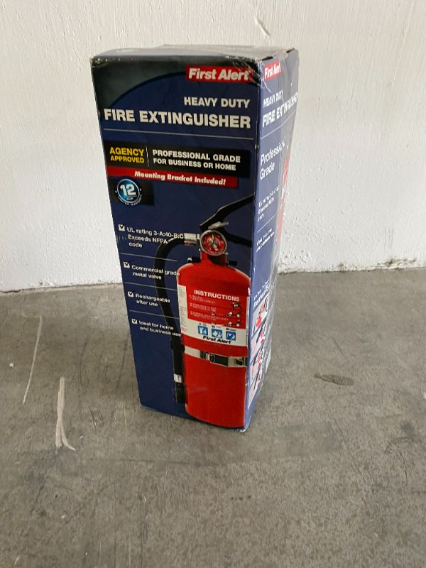 Photo 2 of FIRST ALERT FIRE EXTINGUISHER HEAVY DUTY FOR HOME AND BUSINESS