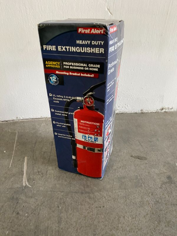 Photo 1 of FIRST ALERT FIRE EXTINGUISHER HEAVY DUTY FOR HOME AND BUSINESS