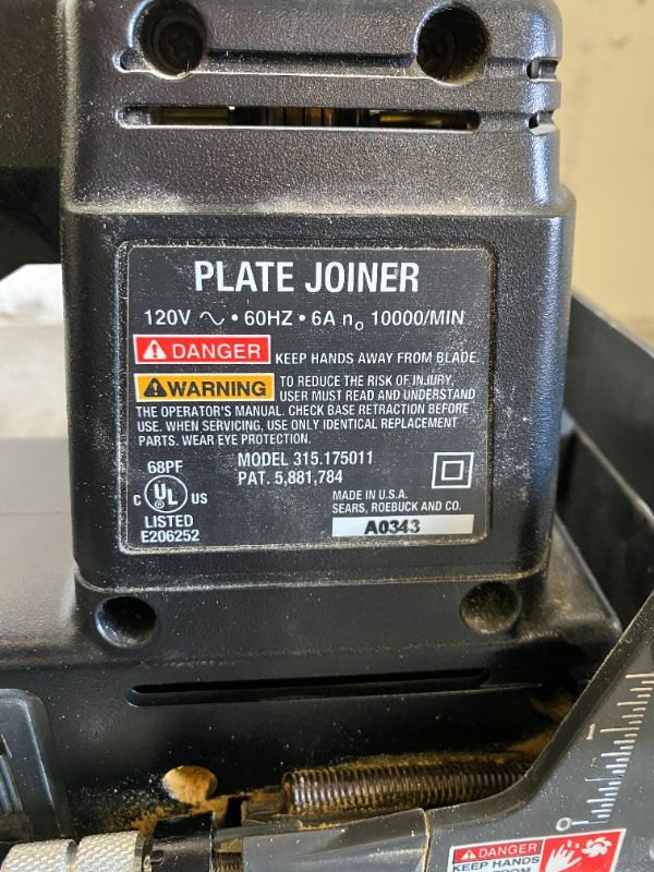 Photo 5 of CRAFTSMAN PLATE JOINER 10,000 RPM 