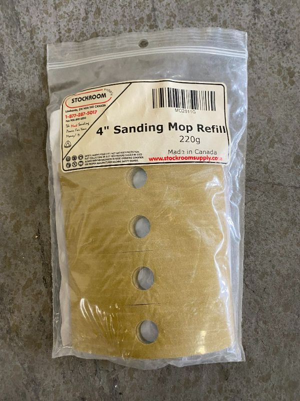 Photo 1 of 4 INCH SANDING MOP REFILL 220 GRIT 