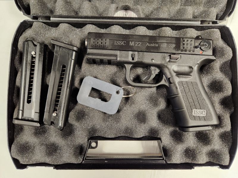 Photo 2 of ISSC/LSI M22 .22LR Pistol w/ 3 Magazines. Background Check Required. Every used firearm should be inspected by a qualified gunsmith before firing.