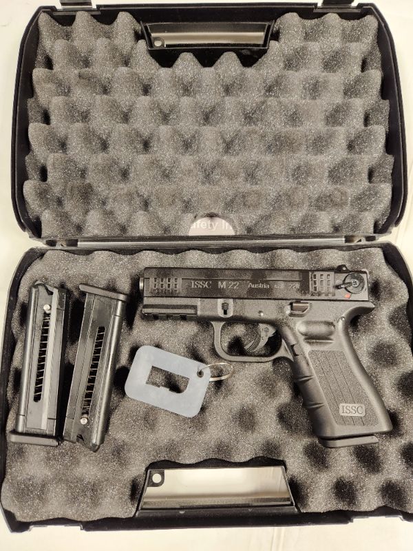 Photo 1 of ISSC/LSI M22 .22LR Pistol w/ 3 Magazines. Background Check Required. Every used firearm should be inspected by a qualified gunsmith before firing.