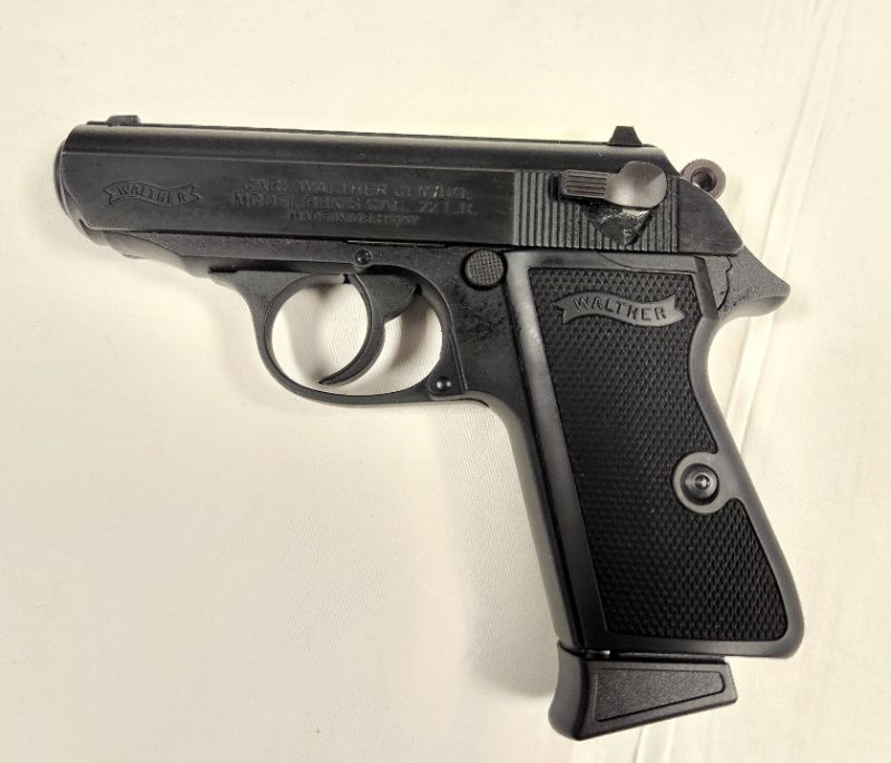 Photo 2 of Walther Arms PPK/S .22LR Pistol w/ 1 Magazine. Background Check Required. Every used firearm should be inspected by a qualified gunsmith before firing.