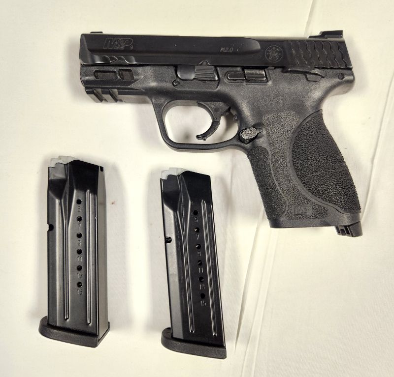 Photo 2 of Smith & Wesson M&P9 M2.0 9MM Pistol w/ 2 - 15 Rd Magazines. Background Check Required. Every used firearm should be inspected by a qualified gunsmith before firing.