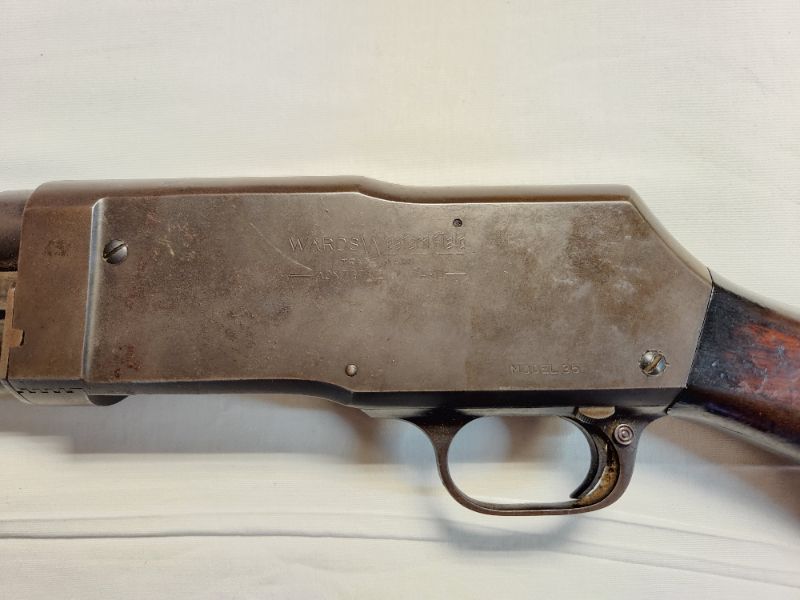 Photo 2 of Wards Westernfield Model 35 12 GA Pump Shotgun - Needs a Good Cleaning. Background Check Required. Every used firearm should be inspected by a qualified gunsmith before firing.