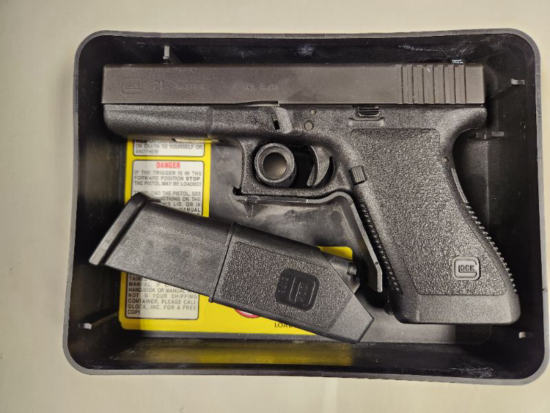Photo 2 of Glock 21 (Generation 2) .45 ACP Pistol. Background Check Required. Every used firearm should be inspected by a qualified gunsmith before firing. No Returns on Firearms!