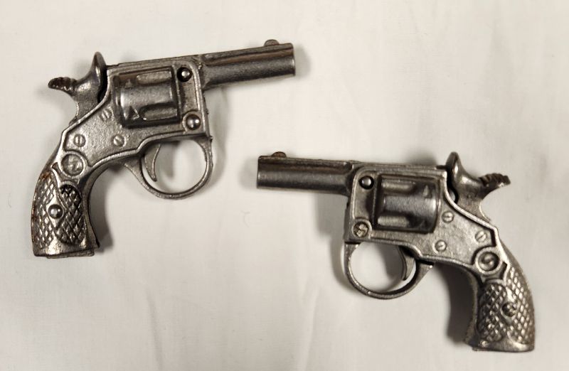 Photo 1 of Pair (2) of Replica Mini-Revolvers. Non-Functional Replicas w/ Cigar Box.