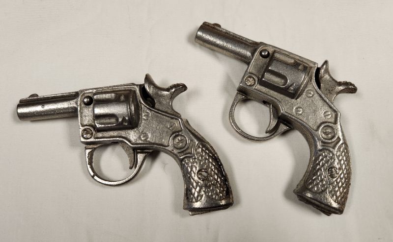 Photo 2 of Pair (2) of Replica Mini-Revolvers. Non-Functional Replicas w/ Cigar Box.