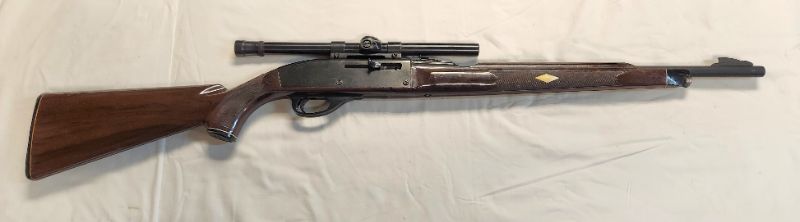 Photo 2 of Remington Arms Co. Nylon 66 .22 Caliber Rifle w/ Scope. Background Check Required. Every used firearm should be inspected by a qualified gunsmith before firing. No Returns on Firearms!