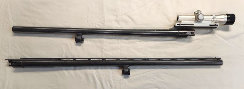 Photo 2 of 2 Mossberg 12 GA Shotgun Barrels. One Vent Rib (28") & One Rifled Slug w/ Optic (24"). No Background Check required.