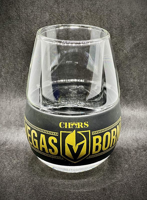 Photo 1 of (2) LAS VEGAS GOLDEN KNIGHTS- CHEERS “VEGAS BORN” COOLING CUP/WINE TUMBLER