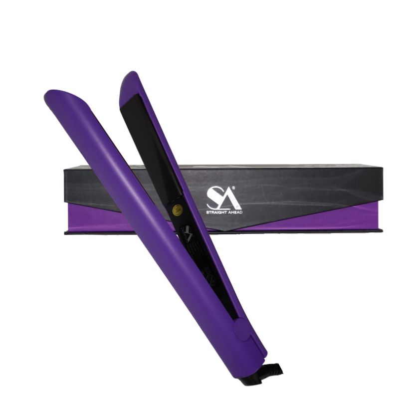 Photo 1 of PURPLE NEO CERAMIC FLAT IRON TRIFECTA TECHNOLOGY ENSURES SMOOTH AND POLISHED LOOK TIP OF BARREL SETS FOR SAFER STYLING NEW