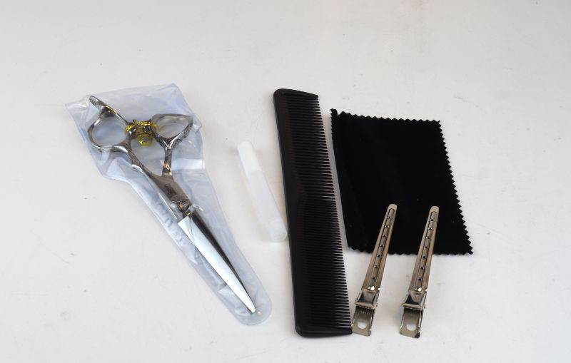 Photo 1 of JAPANESE SHEARS INCLUDES 1 OIL 1 COMB 1 CLOTH AND 2 CLIPS NEW 
