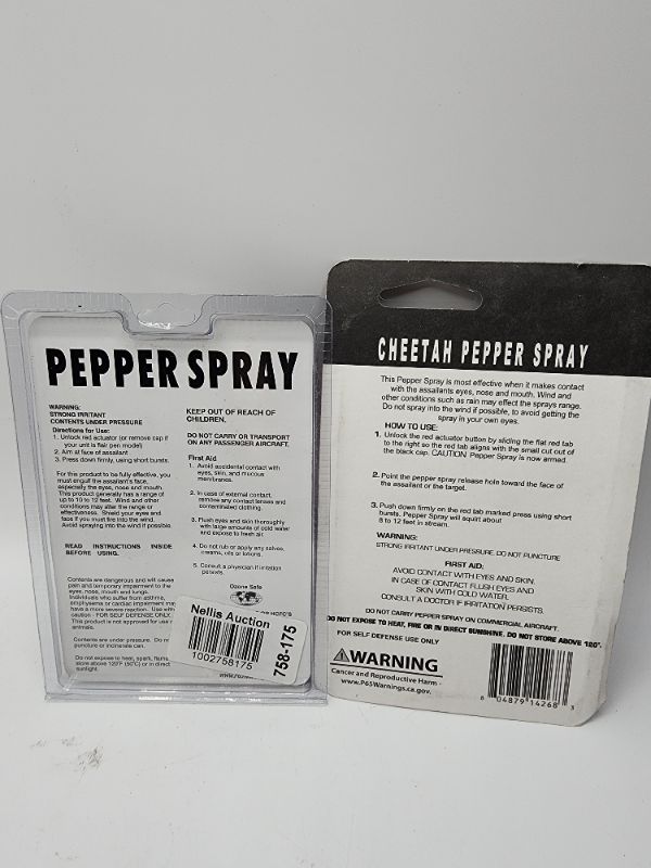 Photo 2 of Pink Police Magnum Pepper Spray 1/2 oz Sprays 10-12 Feet & Pink Scale Cheetah Pepper Spray 8-12 Foot Stream