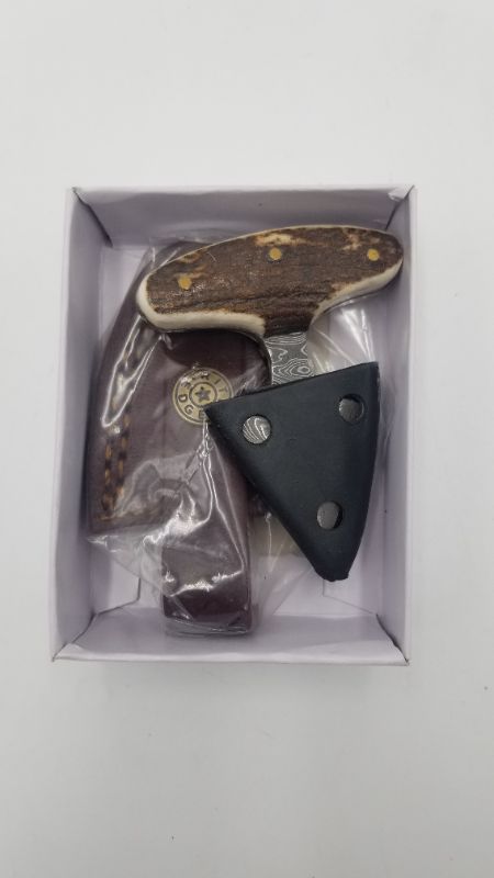 Photo 2 of 3 Inch Damascus Push Dagger New