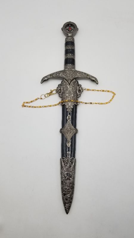 Photo 3 of DISPLAY DAGGER WITH ANIMALS AND CHAIN NEW 