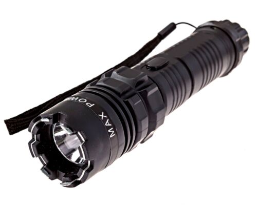 Photo 1 of Cheetah Stun Gun Tactical Flash Light 200 MV Delta Force Rechargeable Black New