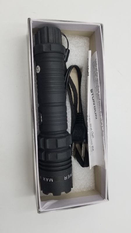Photo 1 of Cheetah Stun Gun Tactical Flash Light 200 MV Delta Force Rechargeable Black New