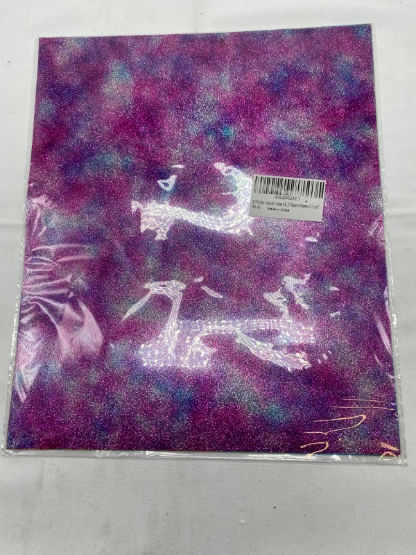 Photo 4 of JUWAIre Glitter HTV Cloud Heat Transfer Vinyl Colorful Iron on Vinyl for T-Shirts 12" x 10" 6 Sheets