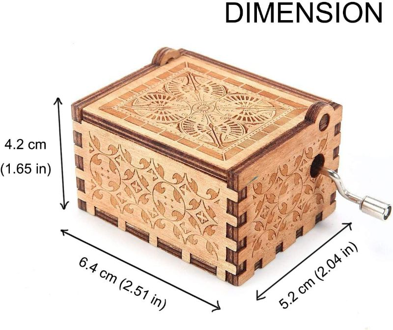 Photo 3 of ukebobo Wooden Music Box - You are My Sunshine Music Box, from Grandpa to Granddaughter, Gifts for Kids - 1 Set (Carry)