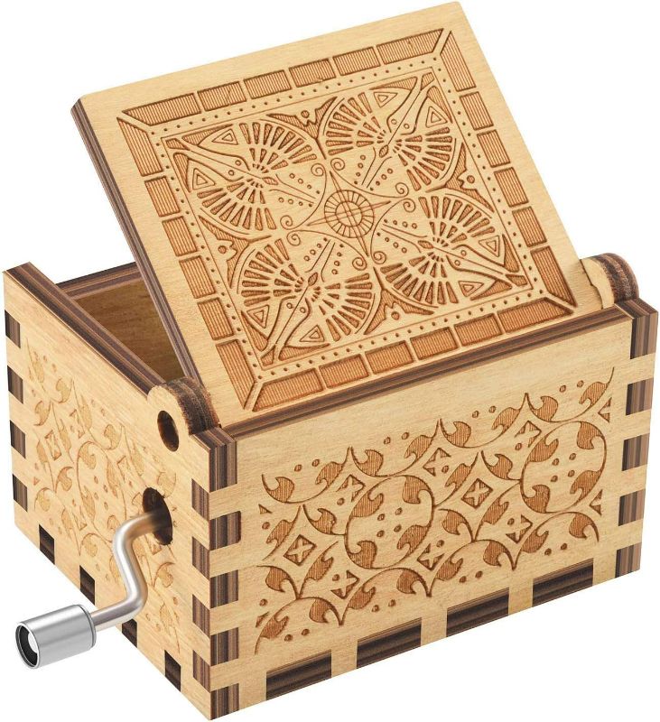 Photo 4 of ukebobo Wooden Music Box - You are My Sunshine Music Box, from Grandpa to Granddaughter, Gifts for Kids - 1 Set (Carry)