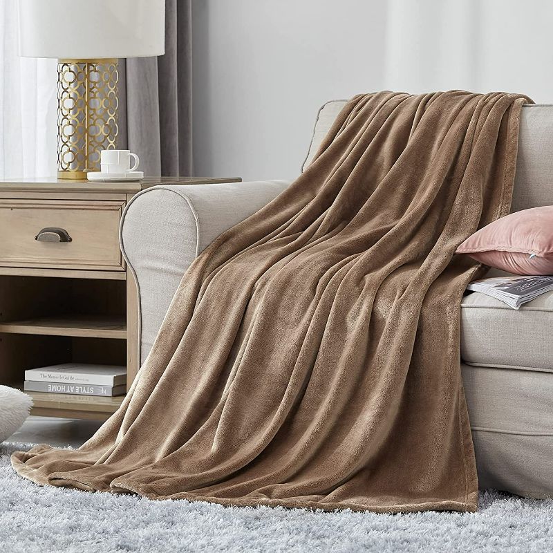 Photo 1 of Hansleep Fleece Blanket for Couch Camel, Super Soft Camel Throw Blanket Flannel Fuzzy, Plush Cozy Blanket for All Seasons, Camel, Throw 50x65 Inches