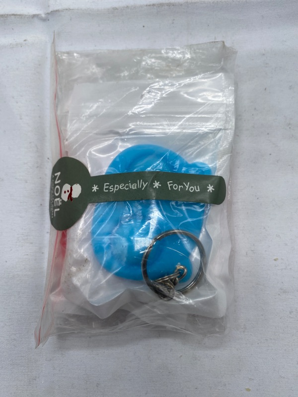 Photo 4 of [3 pack] Bear Keychain Pop It Fidget Anti Stress Toys Pink, Blue, Red