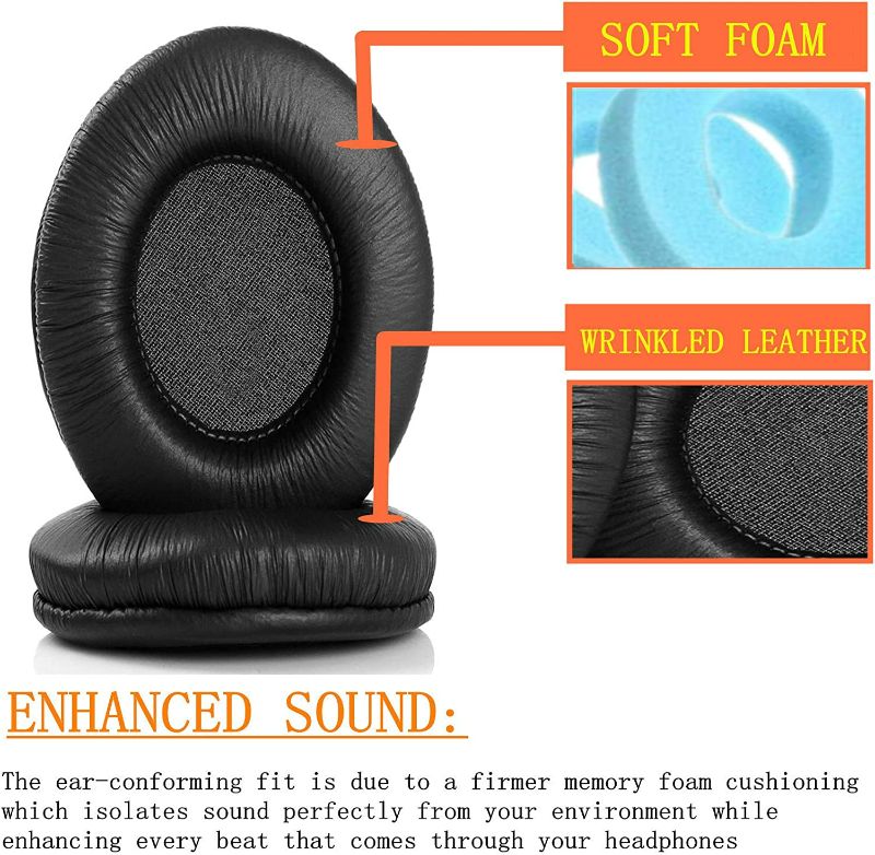 Photo 2 of 1 Pair Replacement Ear Pads Cushions Compatible with Koss ProDJ200 ProDJ100 Pro DJ200 Pro DJ100 Headphones Earmuffs (Black 1)