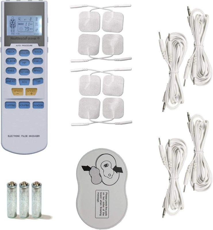 Photo 1 of HealthmateForever YK15AB TENS unit EMS Muscle Stimulator 4 outputs 15 modes Handheld Electrotherapy device | Electronic Pulse Massager for Electrotherapy Pain Management Pain Relief Therapy: Chosen by Sufferers of Tennis Elbow, Carpal Tunnel Syndrome, Art